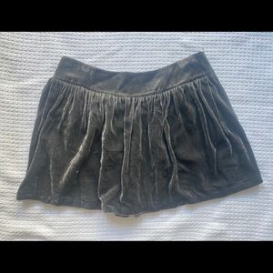 Gray Velvet Skirt